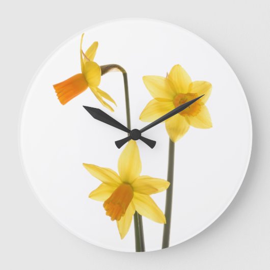 Daffodil Clock Große Wanduhr (Vorderseite)