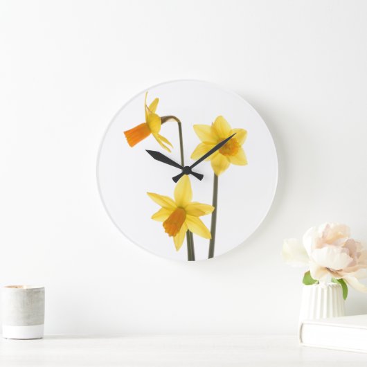 Daffodil Clock Große Wanduhr (Zuhause)