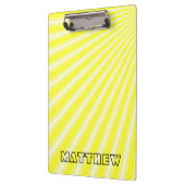 Daffodil Color Stripe Funky Muster Klemmbrett (Links)