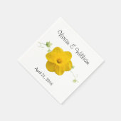 Daffodil Custom Wedding Napkin Serviette (Ecke)