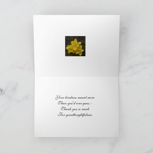 Daffodil Danke-Card Dankeskarte (Innenseite)