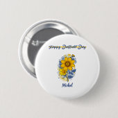 Daffodil Day - Daffodil Cancer Awareness Blume Button (Vorne & Hinten)