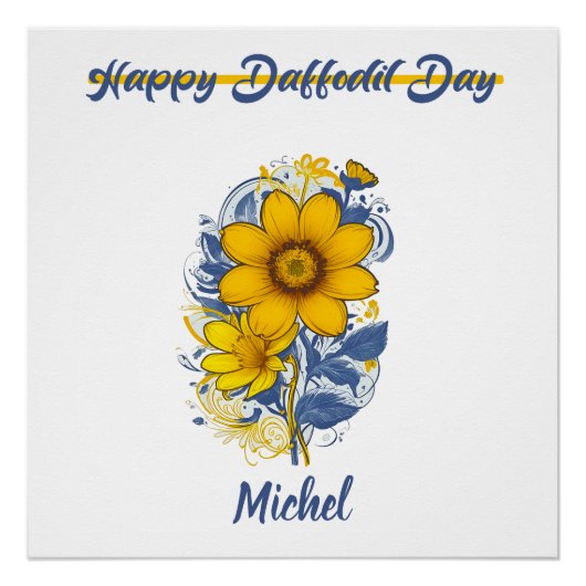 Daffodil Day - Daffodil Cancer Awareness Blume Poster (Vorderseite)