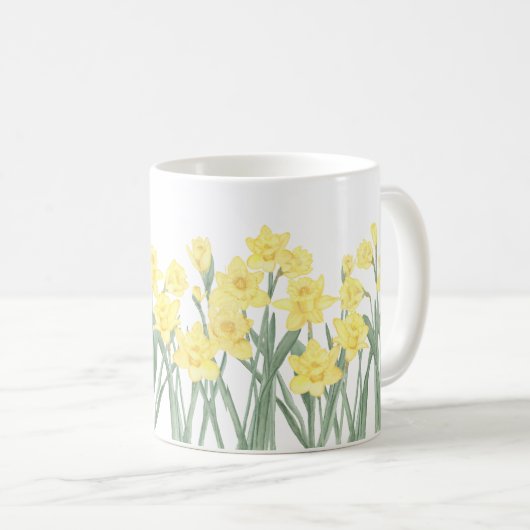 Daffodil Ditzy Floral Kaffeetasse (VorderseiteRechts)