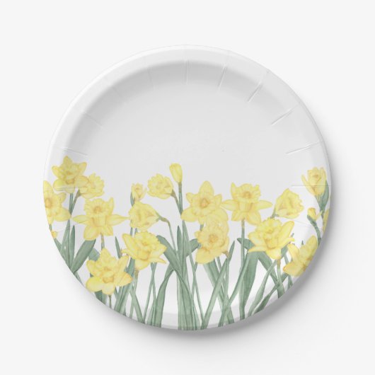 Daffodil Ditzy Floral Pappteller (Vorderseite)