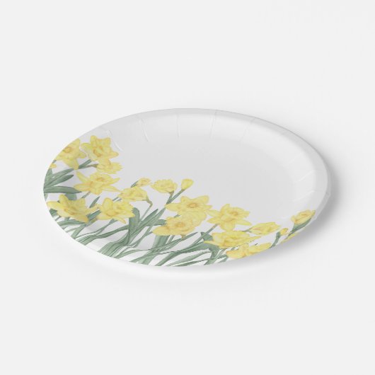 Daffodil Ditzy Floral Pappteller (Schrägansicht)