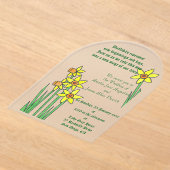 Daffodil Dream Wedding Invitation Acryleinladungen (Ablage )