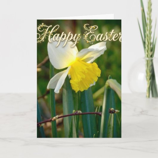 Daffodil & Easter wishes Karte (Vorderseite)