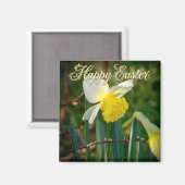 Daffodil & Easter wishes Magnet (Vorderseite/Rückseite)