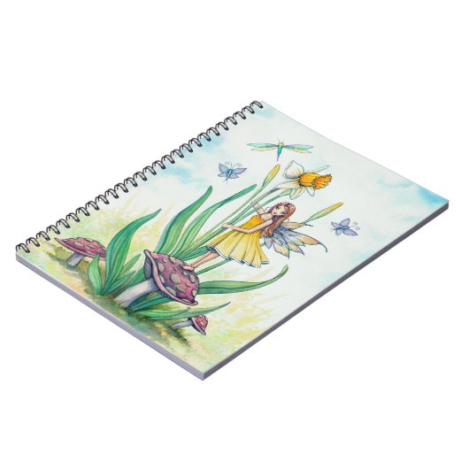 Daffodil Fairy Fantasy Art Notizblock (Linke Seite)