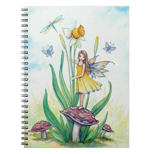 Daffodil Fairy Fantasy Art Notizblock (Vorderseite)