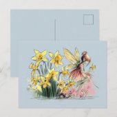 Daffodil Fairy Postkarte (Vorne/Hinten)