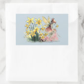 Daffodil Fairy Rechteckiger Aufkleber (Tasche)