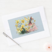 Daffodil Fairy Rechteckiger Aufkleber (Umschlag)