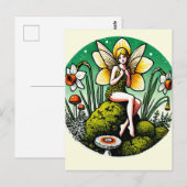 Daffodil Fairy Spring Fairies Blumengarten Postkarte (Vorne/Hinten)