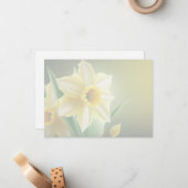 Daffodil Flat Note Card Mitteilungskarte (Vorderseite/Rückseite Beispiel)