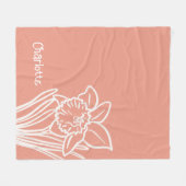 Daffodil Fleece Blanket (Vorderseite (Horizontal))