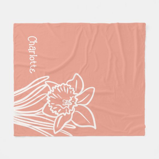 Daffodil Fleece Blanket (Vorderseite (Horizontal))