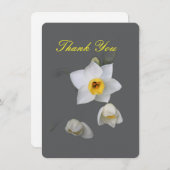 Daffodil floral Danke Karte (Vorne/Hinten)