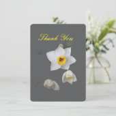 Daffodil floral Danke Karte (Stehend Vorderseite)