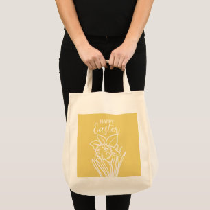 Daffodil floral Happy Osterurlaub Tragetasche