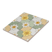 Daffodil Floral Tile Pattern Fliese (Seite)