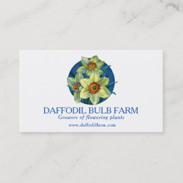 Daffodil flower farm plant suppliers business card visitenkarte
