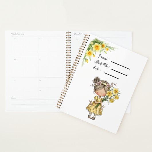 Daffodil Flowers Book Cover Planner Planer (Anzeige)