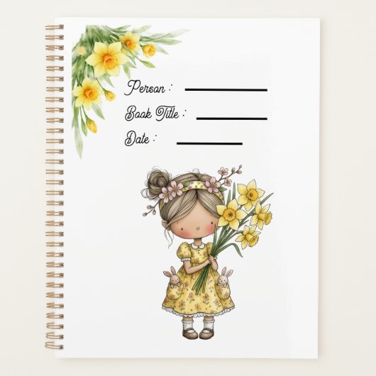 Daffodil Flowers Book Cover Planner Planer (Vorderseite)