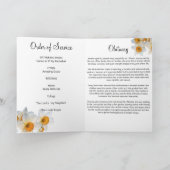  Daffodil Funeral Ceremony Program Card Dankeskarte (Innenseite)