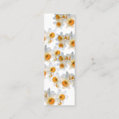  Daffodil Funeral Mini Bookmark Keepsake Card Visitenkarte (Rückseite)