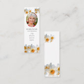 Daffodil Funeral Mini Bookmark Prayer Card Visitenkarte (Vorne/Hinten)
