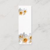 Daffodil Funeral Mini Bookmark Prayer Card Visitenkarte (Rückseite)