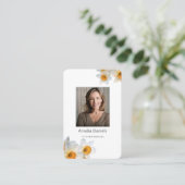 Daffodil Funeral Prayer Card  Visitenkarte (Stehend Vorderseite)