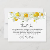 Daffodil Funeral Thank You Card Bereavement Dankeskarte (Vorderseite)