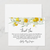 Daffodil Funeral Thank You Card Bereavement Dankeskarte (Vorne/Hinten)