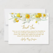 Daffodil Funeral Thank You Card Bereavement Dankeskarte (Vorderseite)