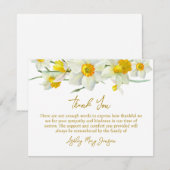 Daffodil Funeral Thank You Card Bereavement Dankeskarte (Vorne/Hinten)