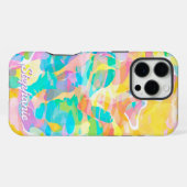 Daffodil-Gelbe Pastel Abstrakt iPhone Hülle (Rückseite (Horizontal))