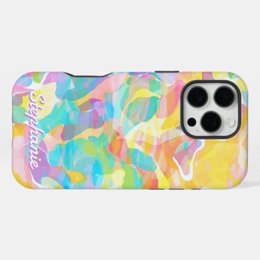 Daffodil-Gelbe Pastel Abstrakt iPhone Hülle (Rückseite (Horizontal))