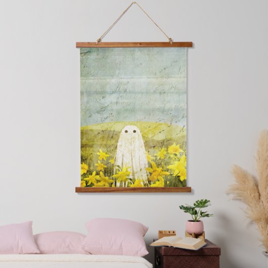Daffodil Ghost Wandteppich Mit Holzrahmen (Schlafzimmer)