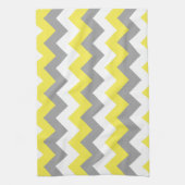 Daffodil Gray and White Zigzag 2 Geschirrtuch (Vertikal)