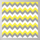 Daffodil Gray and White Zigzag 2 Poster (Vorne)