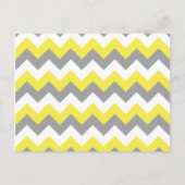 Daffodil Gray and White Zigzag 2 Postkarte (Vorderseite)
