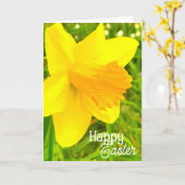 Daffodil "Happy Easter!" - Folded Greeting Card Karte (Gelbe Blume)