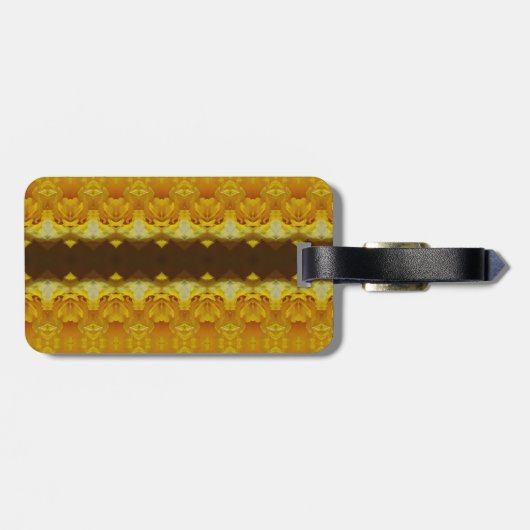 Daffodil Ikat 14 Gepäckanhänger (Rückseite horizontal)