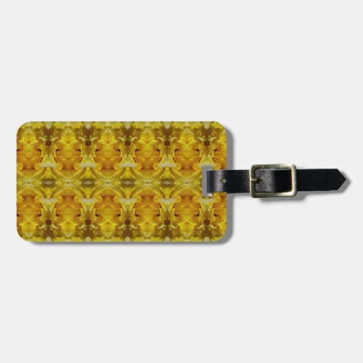 Daffodil Ikat Zen Gepäckanhänger (Vorderseite horizontal)