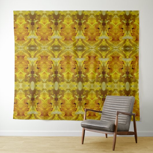 Daffodil Ikat Zen  Wandteppich (Beispiel (Horizontal))