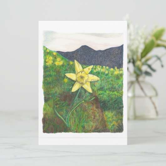 Daffodil Karte (Stehend Vorderseite)