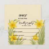 Daffodil Kiss RSVP Card Karte (Vorne/Hinten)